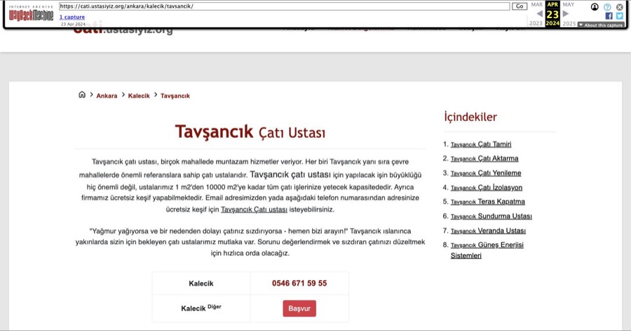 Bir mahalle sayfasının 2024 yılındaki hâli