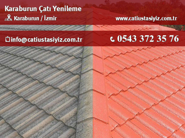 Karaburun çatı yenileme çalışması