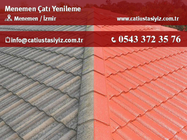 Menemen çatı yenileme çalışması