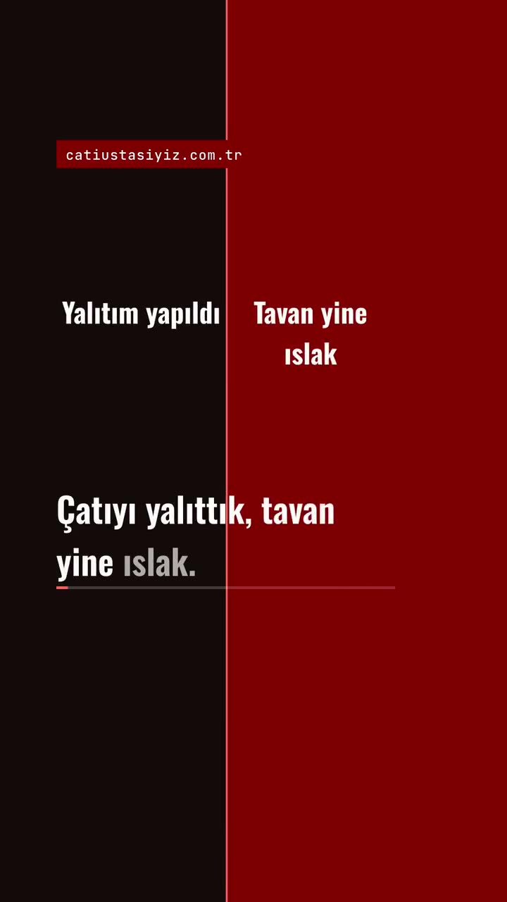 Tavan Islaksa Eksik Olan Yalıtım Değil konulu short videonun kapak görseli
